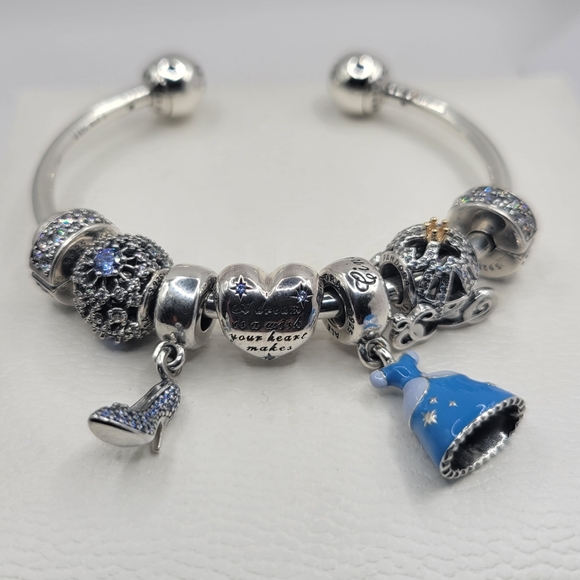 💫Authentic Pandora DISNEY CINDERELLA 8pc BRACELET GIFT SET🎁 - Picture 6 of 12